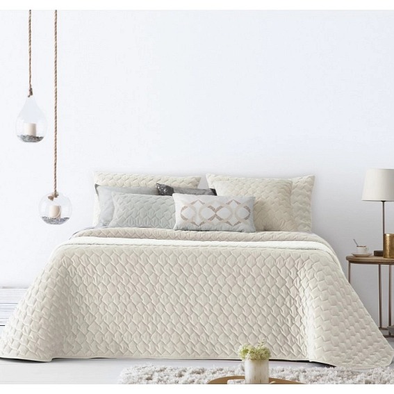 Přehoz na postel Naroa Ivory, slonová kost