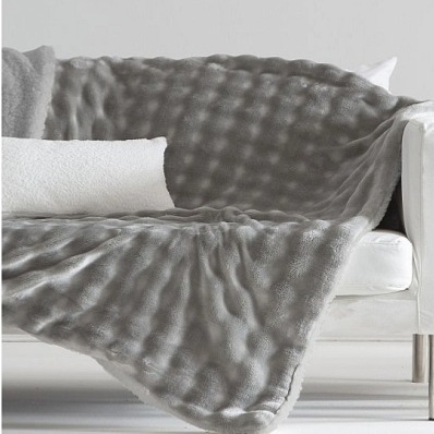 Šedý přehoz Bosco Grey, 240x220 cm