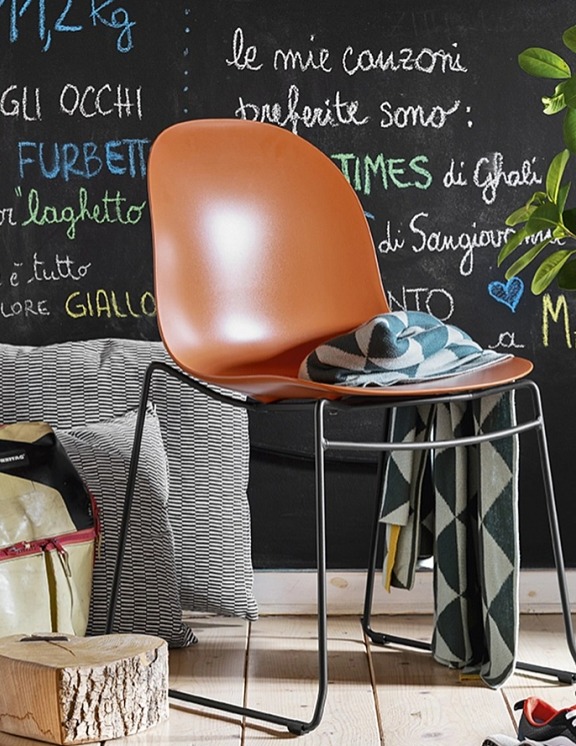 Stohovatelná židle Academy, kov, umělá kůže Vintage, CB1696