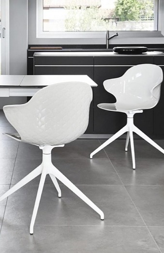 Otočná židle Saint Tropez, kov, plast, CS1858