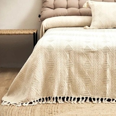 Lehký přehoz Chicago Ecru, slonová kost, 240x260 cm