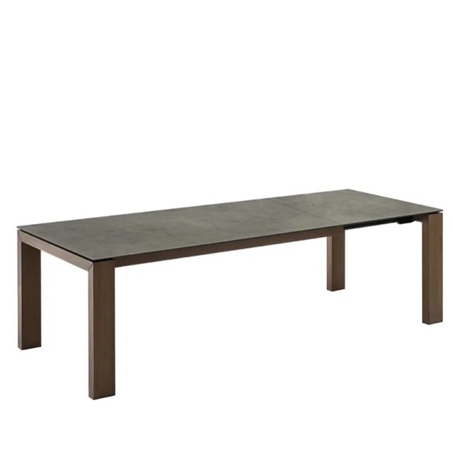 Rozkládací stůl Sigma, sklokeramika/dřevo, CB4069-R