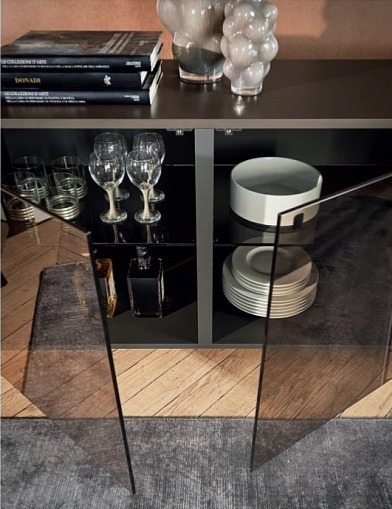 Prosklená komoda Crystal, 181 cm, CS6212-1