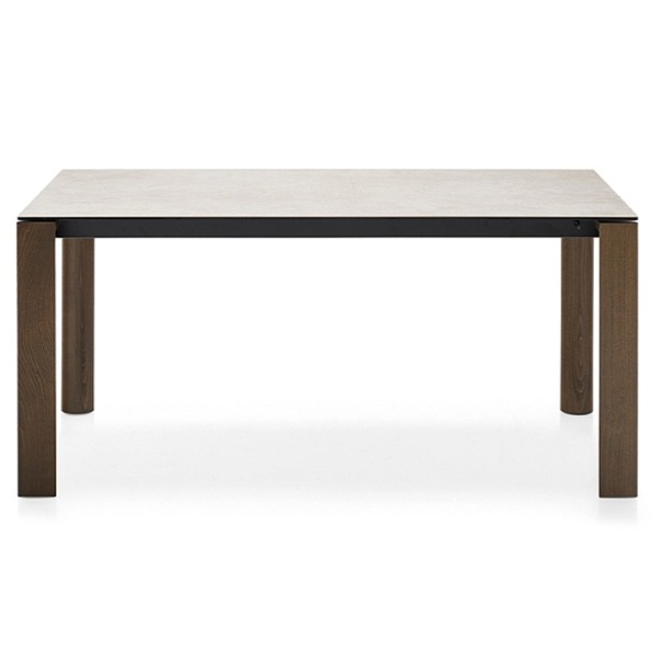 Rozkládací stůl Sigma, sklokeramika/dřevo, CB4069-R