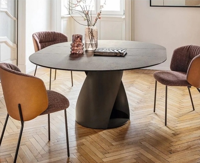 Kulatý stůl Cyclone, rozkládací, 140(190)x140 cm, CS4155-D 140