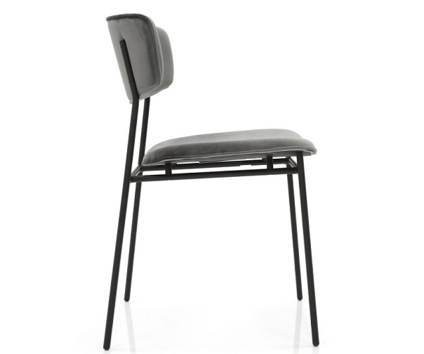 Židle Fifties, retro, samet, kov, CS1854