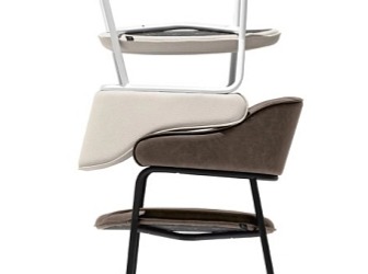 Židle s područkami Signorina, kov, um.kůže, CB2111-V