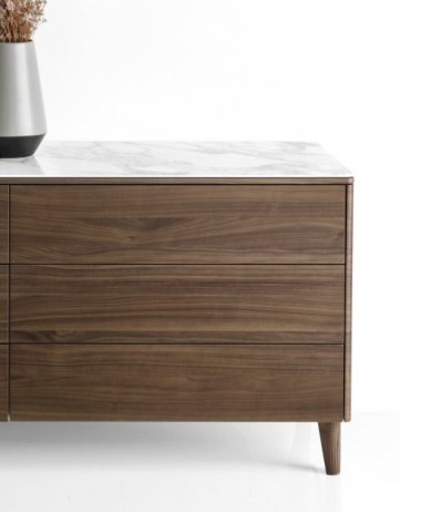 Komoda Boston, 6 zásuvek, sklokeramická deska, CS6046-H C