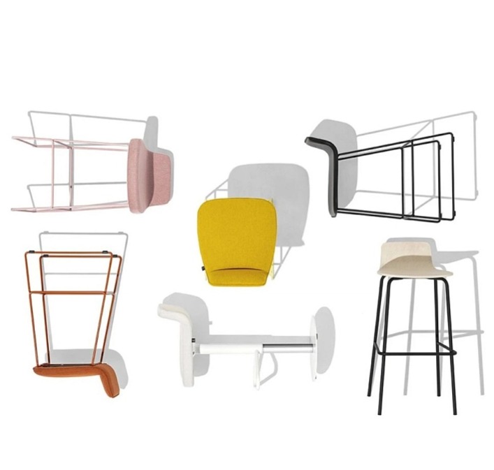 Barová židle Riley, kov, výška sedu 65 cm, CB2108