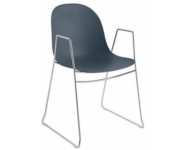 Stohovatelná židle s područkami Academy, kov, plast, CB1697