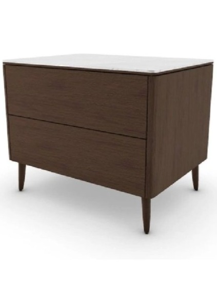 Noční stolek Boston, 2 zásuvky, sklokeramická deska, CS6046-F C