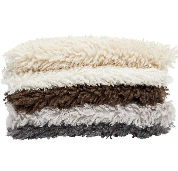 Polštář Wooly Silver, 45x45 cm, světle šedý