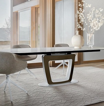 Oválný stůl Orbital, sklokeramika, 263x108 cm, CS4145-FS 260