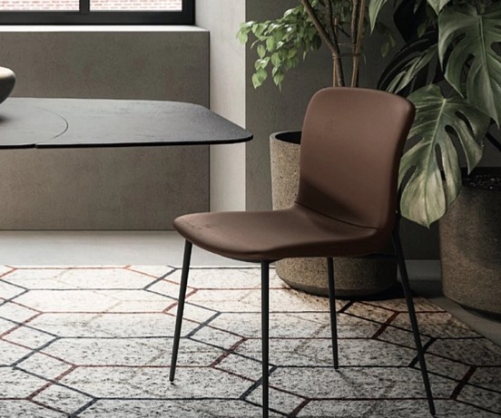 Jídelní židle Love, kov, látka, CS1885