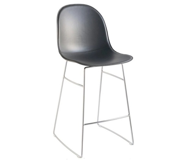 Barová židle Academy, kov, regenerovaná kůže, v.sedu 66 cm, CB1674-LHS