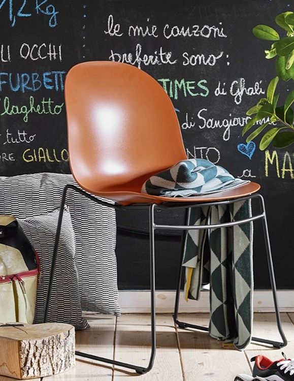 Jídelní židle Academy, kov, regenerovaná kůže, CB1696-N