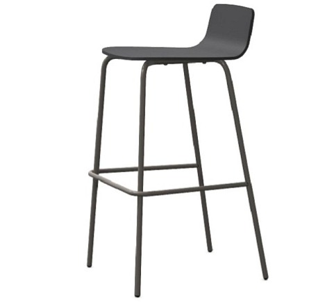 Barová židle Riley, kov, dřevo, výška sedu 75 cm, CB2116