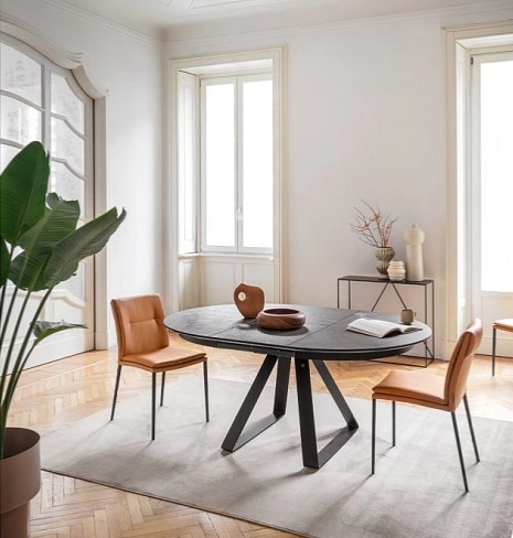 Rozkládací oválný stůl Atlante, sklokeramika, CS4117