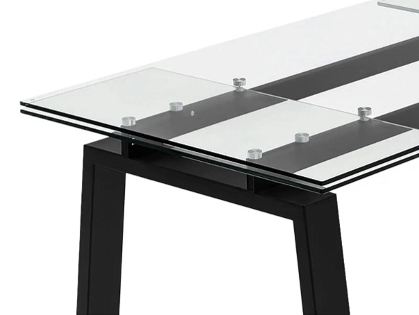 Jídelní rozkládací stůl Zeffiro, skleněný, CB4798
