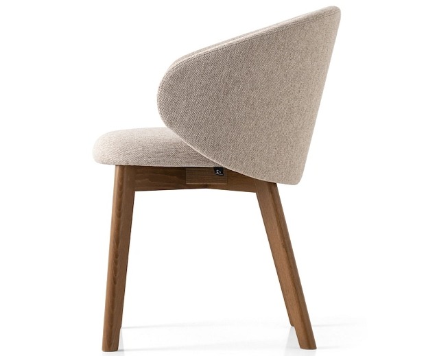 Židle s područkami Tuka, dřevo, látka, CB2117