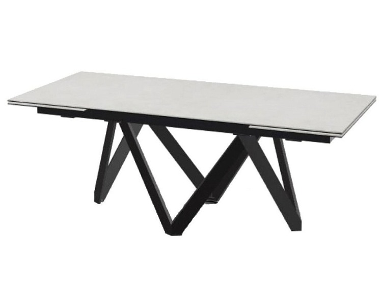 Rozkládací jídelní stůl Cartesio, kov/sklokeramika, CS4111-R