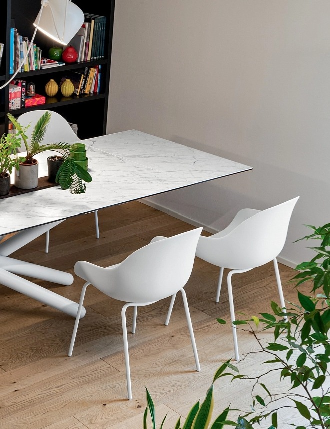 Židle s područkami Academy, plast, kov, CB2137