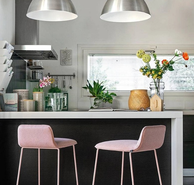 Barová židle Riley Soft, kov, výška sedu 76 cm, CB2116-A