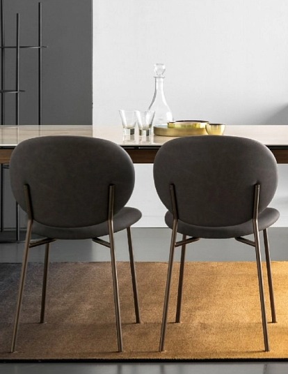 Jídelní židle Ines, kov, umělá kůže, CS2004-V