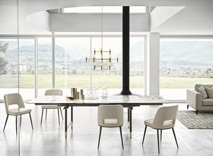 Jídelní židle Foyer, kov, variabilní potah, CS1895-MTO