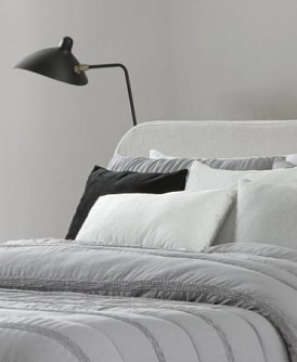 Bílý přehoz Provenza White, 270x270 cm, sada se 2 povlaky na polštáře 70x50 cm