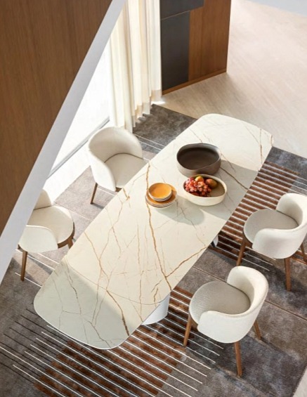 Masivní stůl Apian rozkládací, kov, sklokeramika, CS4132-R 200