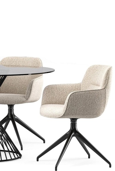 Otočná židle s područkami Cocoon, variabilní potah, CS2085-MTO 360