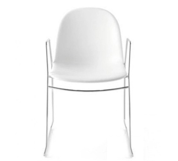 Stohovatelná židle s područkami Academy, kov, umělá kůže Ekos, CB1697