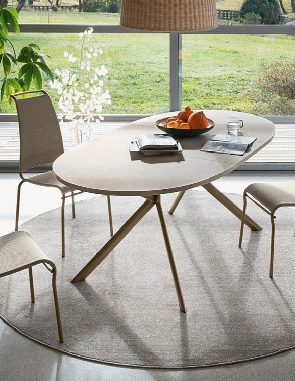 Oválný stůl Giove, 140x100 cm až 190x100 cm, keramika, CB4739-E 140