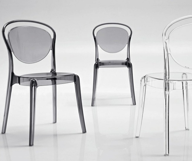 Stohovatelná židle Parisienne, plastová, transparentní, CS1263