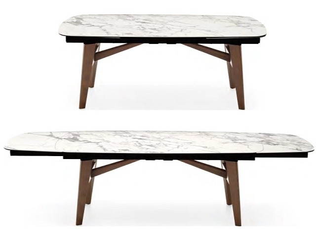 Oválný stůl Abrey, rozkládací, sklokeramická deska, CS4127-S 200