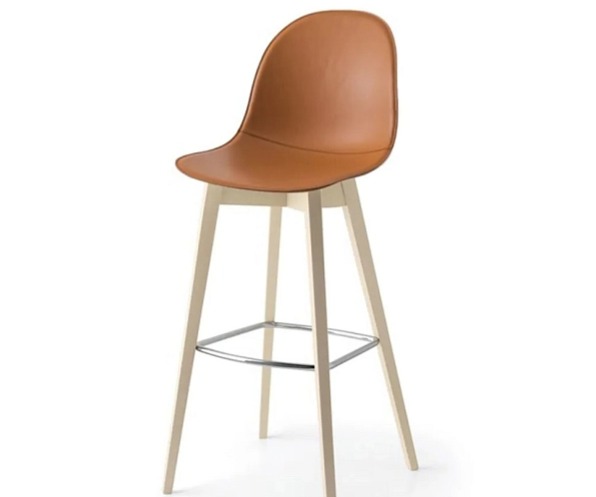 Barová židle Academy, dřevo, umělá kůže, v.sedu 66 cm, CB1672-EK