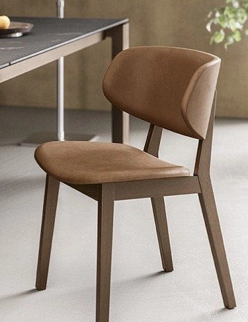 Jídení židle Claire, dřevo, kůže Vintage, CS1443-V