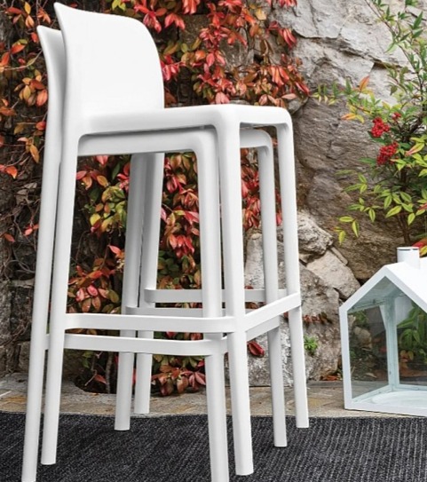 Barová židle Bayo, venkovní, plast, výška sedu 76 cm, CB1985