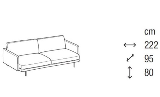 Modulární pohovka Mies, 222 cm, CS3398