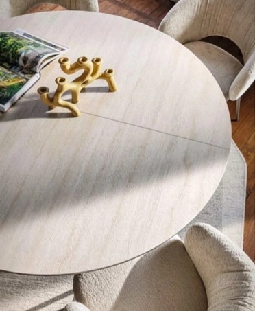 Kulatý stůl Cyclone, rozkládací, 140(190)x140 cm, CS4155-D 140