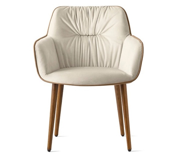 Židle s područkami Cocoon, dřevo, látka/kůže, CS2083-BI