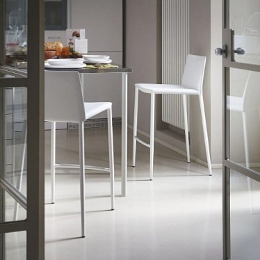 Barová židle Aida, kov, regenerovaná kůže, CS1821