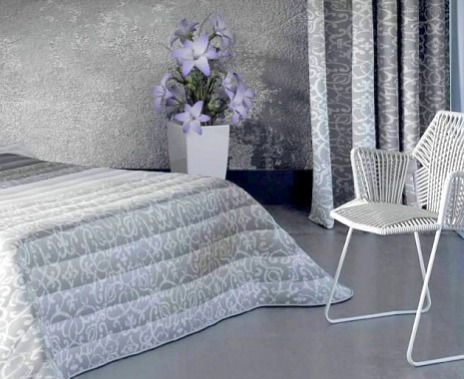 Přehoz na postel Bonnie Grey, šedý, 270x270 cm