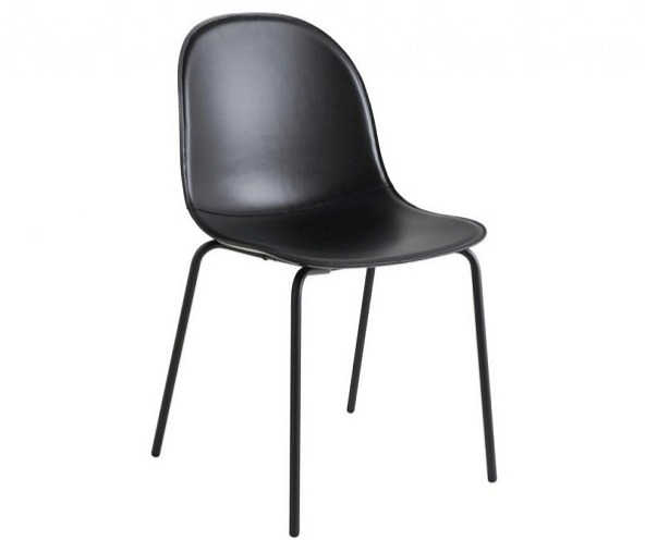 Jídelní židle Academy, kov, regenerovaná kůže, CB1663-LHS