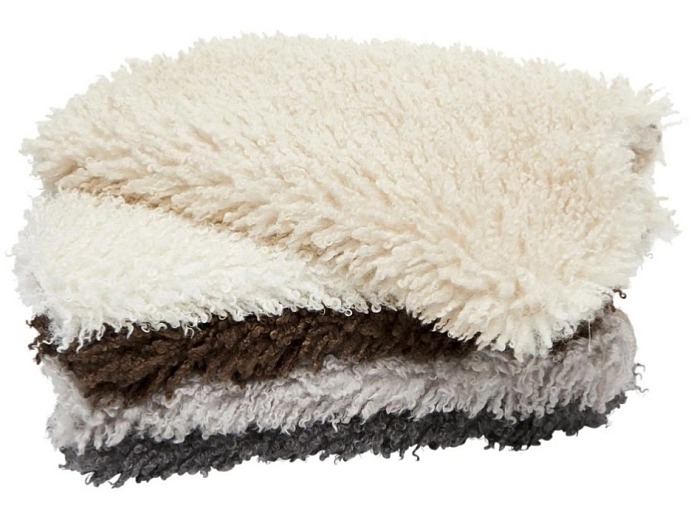 Umělá kožešina Wooly Ivory, 60x180 cm, slonová kost