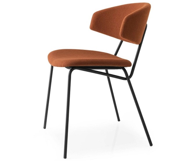 Jídelní židle Sophia, kov, látka, CS1890