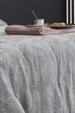 Přehoz na postel Salma Grey, šedá