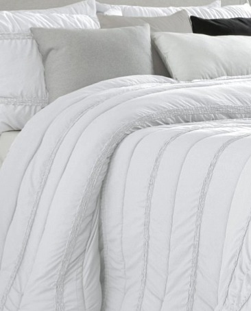Bílý přehoz Provenza White, 250x270 cm, sada se 2 povlaky na polštáře 70x50 cm