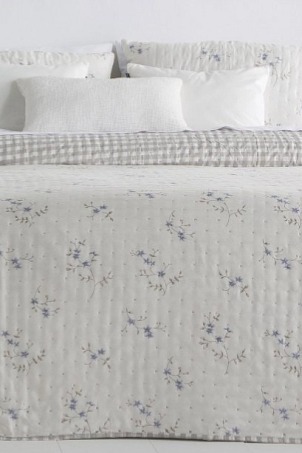 Oboustranný přehoz Aurora Blue, 235x270 cm, se 2 povlaky na polštář